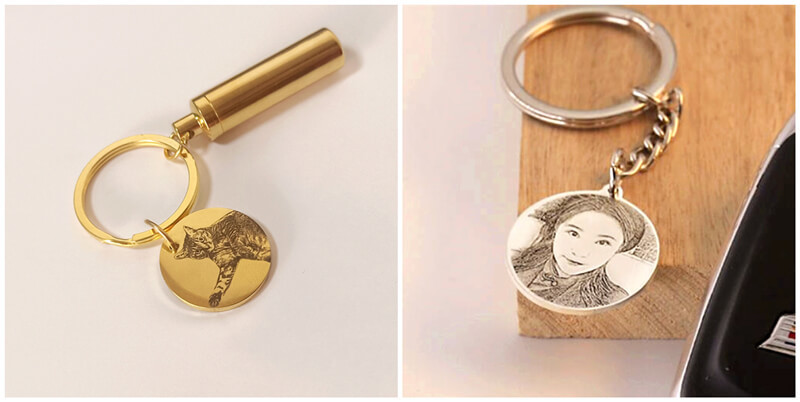 personalised engraved photo keyring makers, wholesale personalized keychains manufacturers